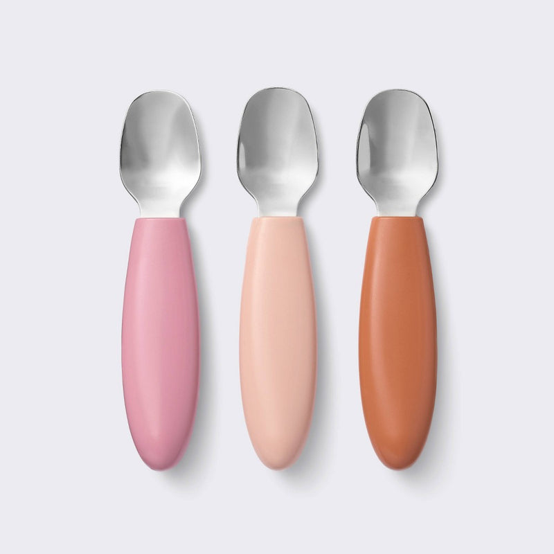 Stainless Steel Spoons - 3pk - Pink/Rust - Cloud Island