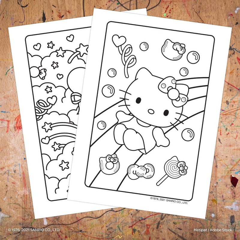 Hello Kitty Coloring Book with Stamper Markers