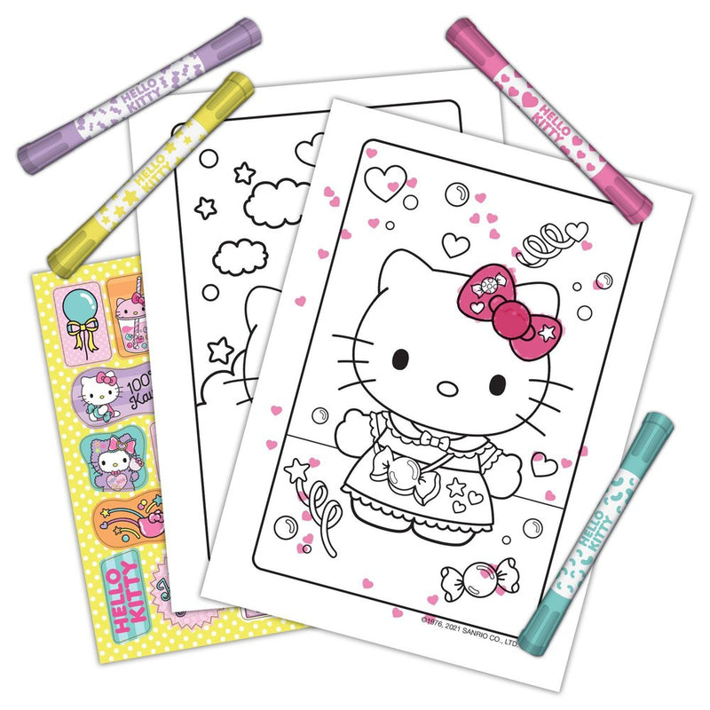 Hello Kitty Coloring Book with Stamper Markers