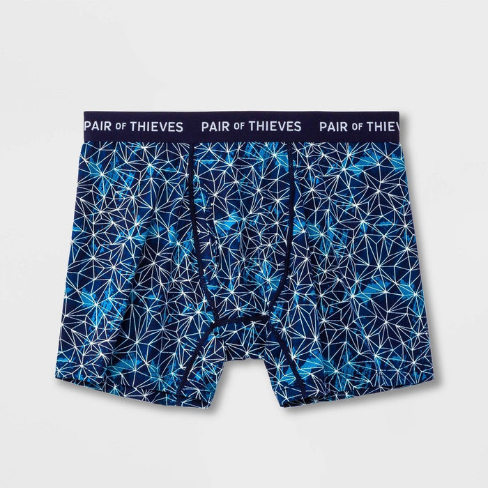Pair of Thieves Men's Super Fit Web Boxer Briefs - Blue/Purple/White S
