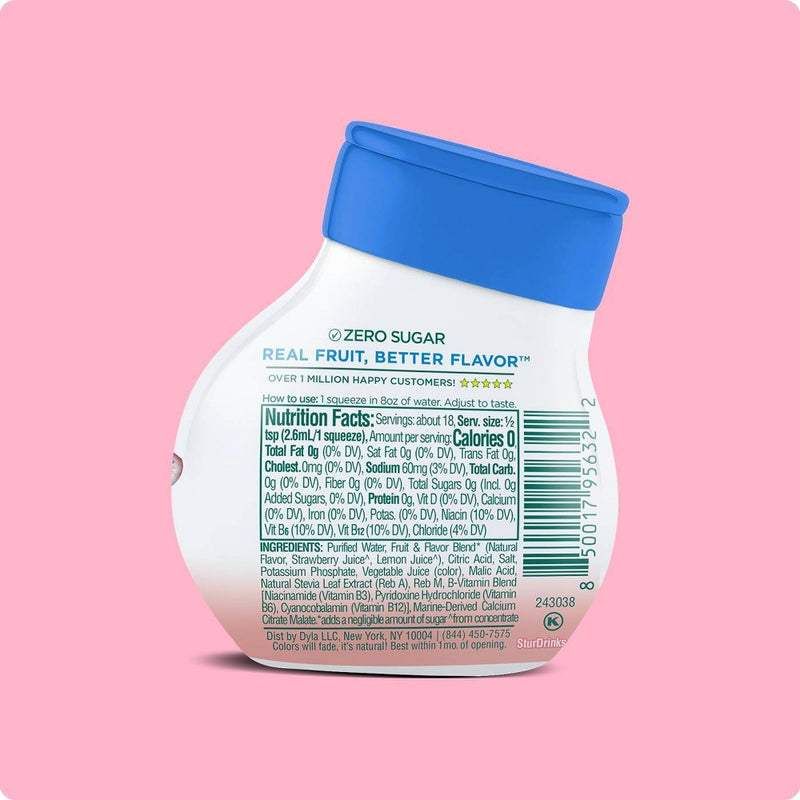 Stur Electrolytes Strawberry Lemon Flavored Liquid Water Enhancer - 1.62 fl oz Bottle