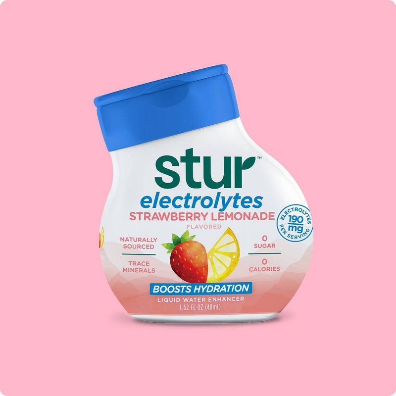 Stur Electrolytes Strawberry Lemon Flavored Liquid Water Enhancer - 1.62 fl oz Bottle