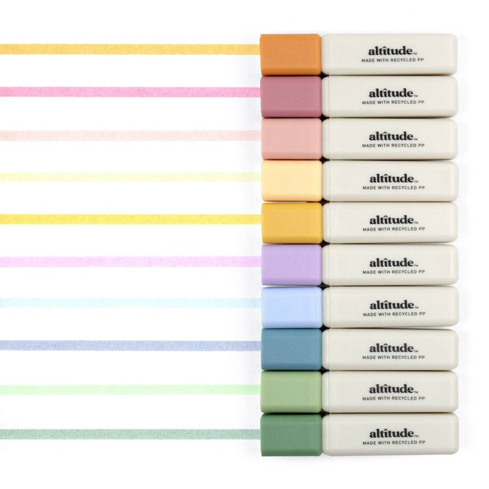 Altitude 10pk Mini Highlighters Multicolor