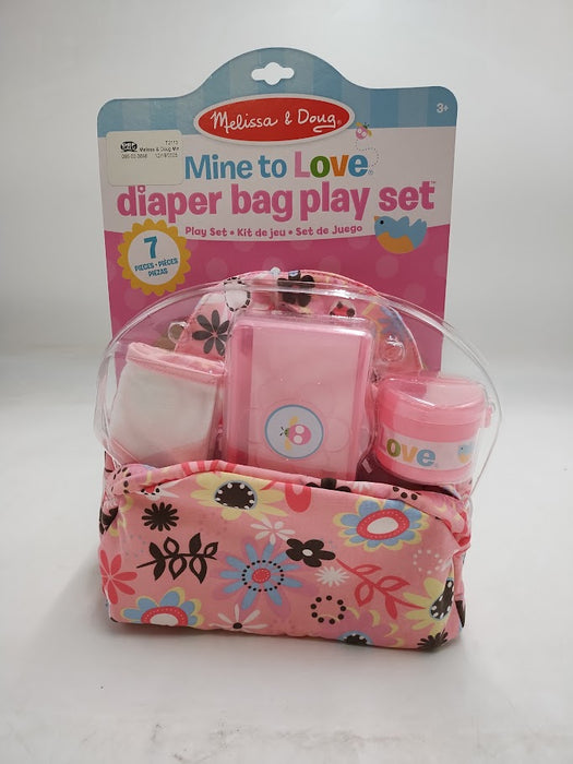 Melissa & Doug Mine to Love Doll Diaper Changing Set With Bag, Wipes, Accessories (7pc)