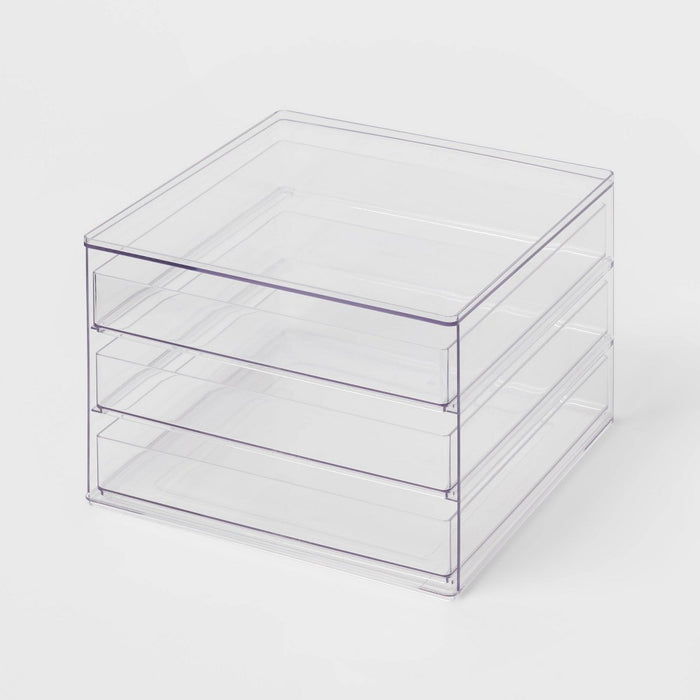 All Purpose 3 Drawer Storage Clear - Brightroom