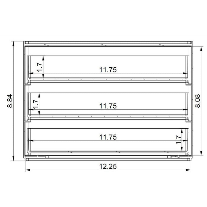 All Purpose 3 Drawer Storage Clear - Brightroom
