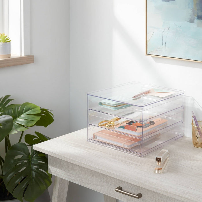 All Purpose 3 Drawer Storage Clear - Brightroom