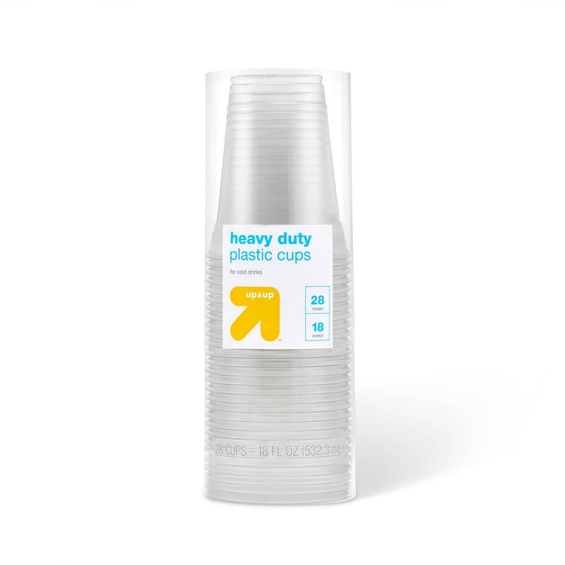 Disposable Clear Cups - 18oz - 28ct- up & up