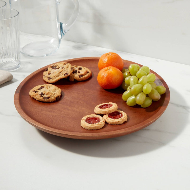 13.5" Wood Signature Round Lazy Susan - Threshold