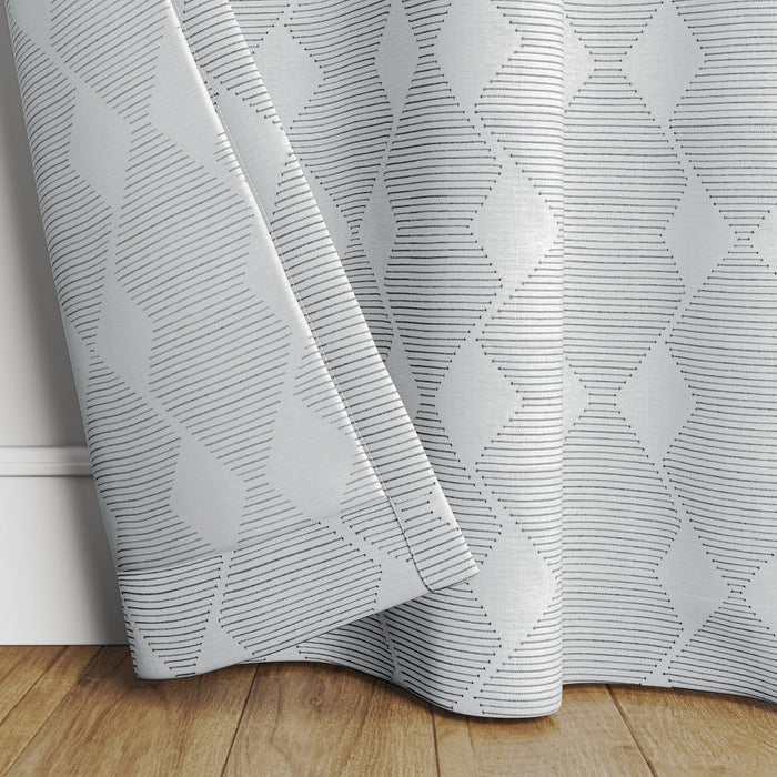 1pc 54"x84" Sheer Clipped Curtain Panel Radiant Gray - Threshold