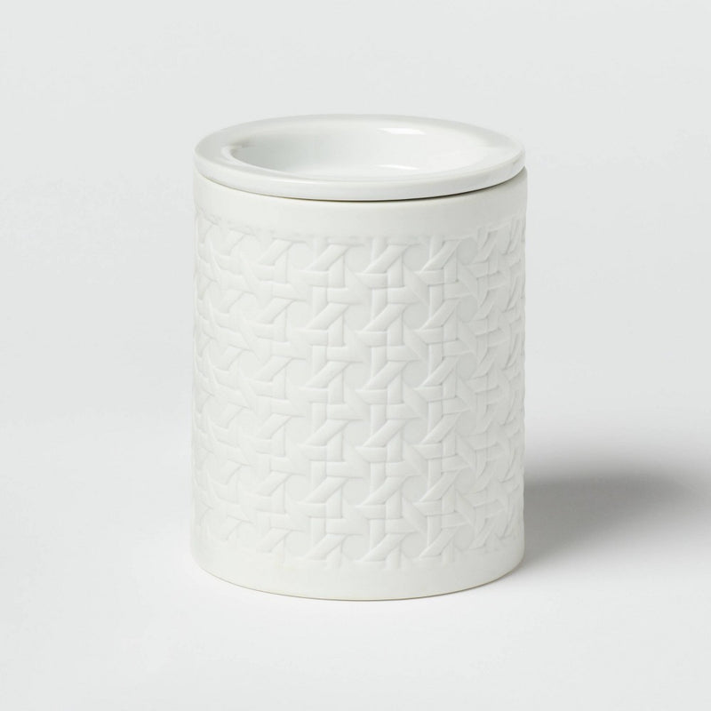 Porcelain with Bamboo Pattern White Wax Warmer - Threshold