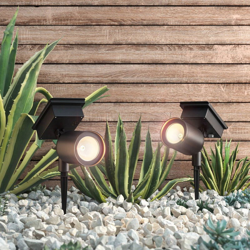 Short Solar LED Outdoor Spot Light Matte Black - Room Essentials (LOCAL PICKUP ONLY)