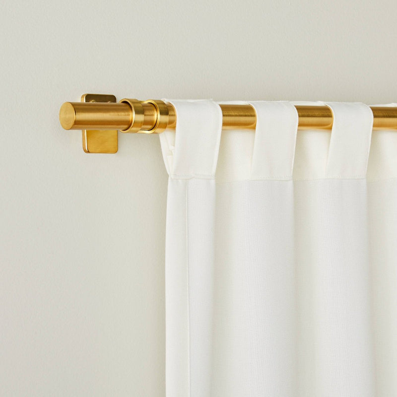 84" Engineered Hem Stripes Curtain Panel Cream/Gray - Hearth & Hand with Magnolia