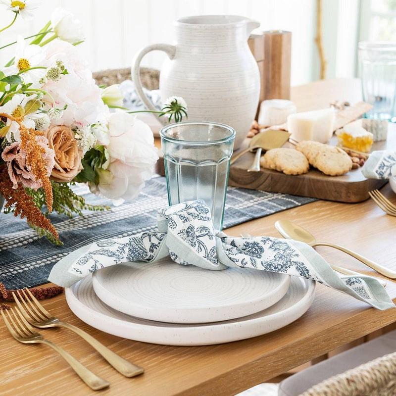 4pk Cotton Floral Napkins Blue - Threshold designed with Studio McGee