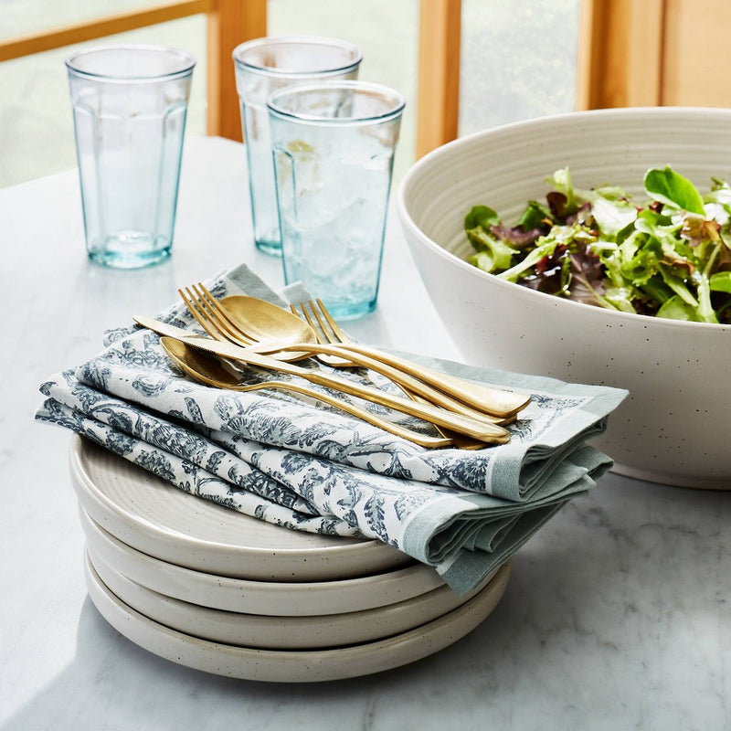 4pk Cotton Floral Napkins Blue - Threshold designed with Studio McGee