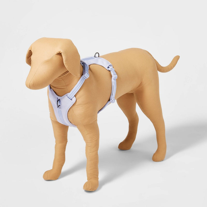 Reflective + Comfort Adjustable Dog Harness - Lilac - L - Boots & Barkley
