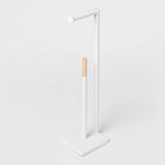 Freestanding Toilet Paper Holder Matte White - Brightroom