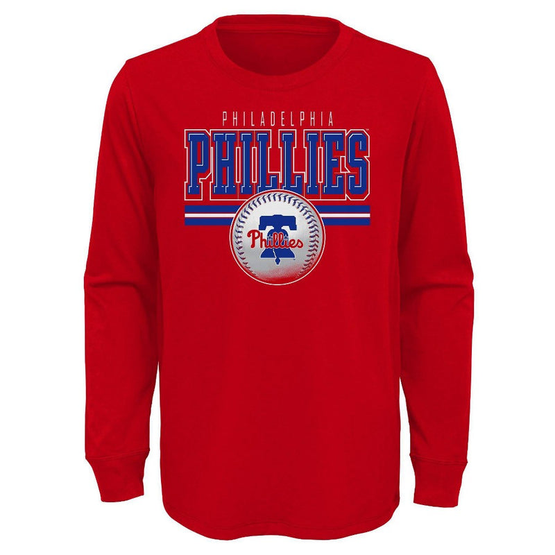 MLB Philadelphia Phillies Boys' Long Sleeve T-Shirt - M