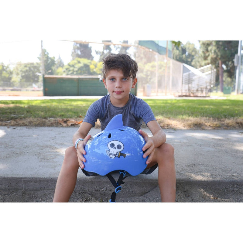 Raskullz Cling Shark Child Helmet - Blue