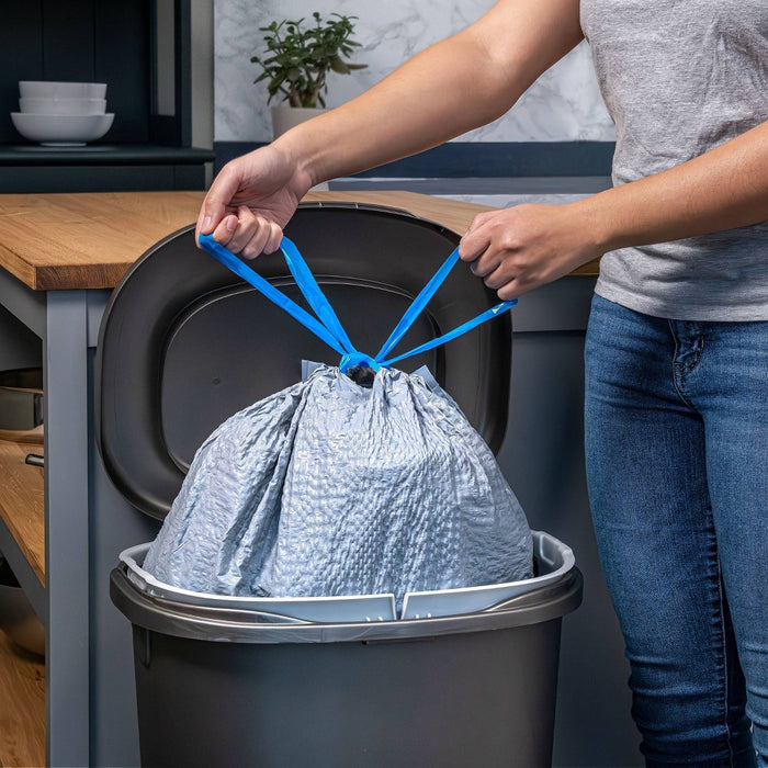 Hefty Ultra Strong Tall Kitchen Drawstring Trash Bags - Seaside Breeze - 13 Gallon - 50ct