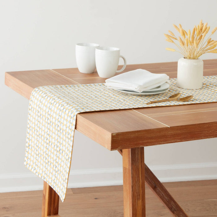 72" x 14" Cotton Table Runner Yellow - Threshold