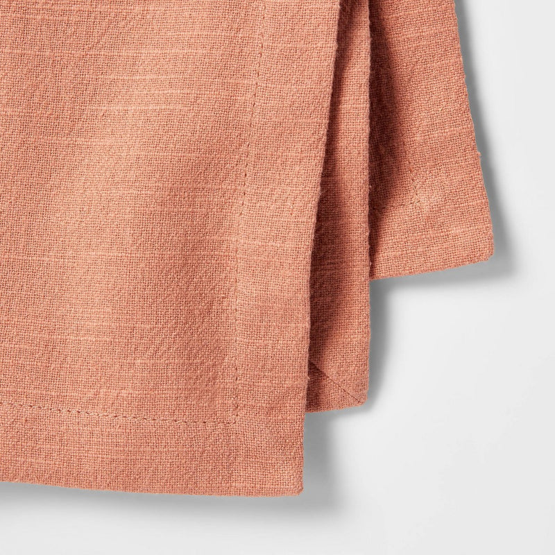 4pk Cotton Easy Care Napkins Pink - Threshold