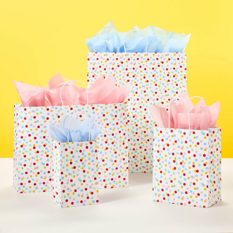 Dots on White Small Gift Bag - Spritz