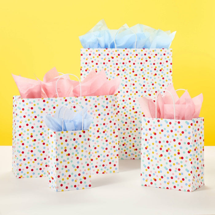 Dots on White Small Gift Bag - Spritz