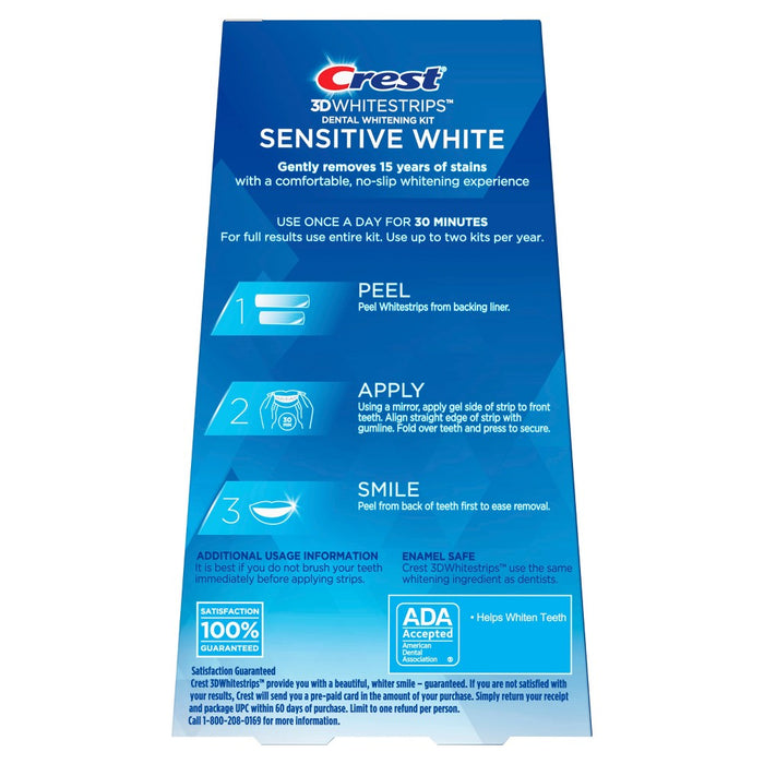 Crest 3D Whitestrips Sensitive White At-home Teeth Whitening Kit - 14 Treatments