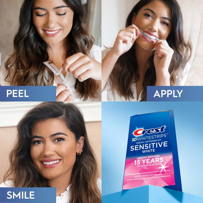 Crest 3D Whitestrips Sensitive White At-home Teeth Whitening Kit - 14 Treatments
