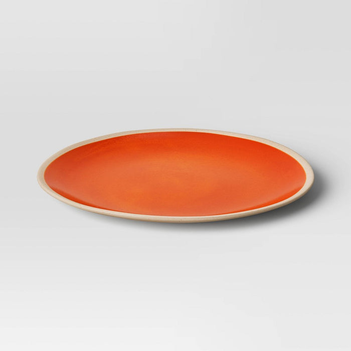 10.5" Melamine Dinner Plate Orange - Threshold