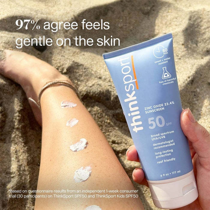 thinksport Mineral Sunscreen Water Resistant Lotion - SPF 50 - 6 fl oz