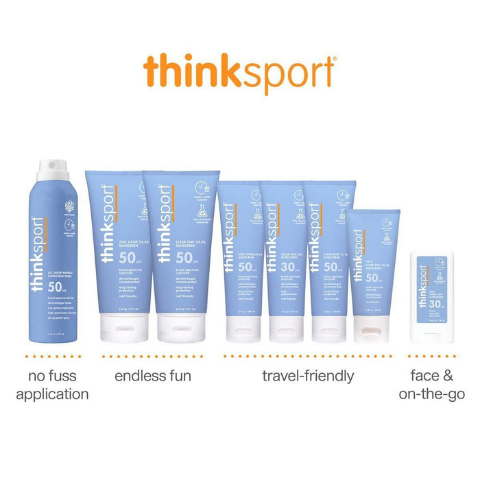 thinksport Mineral Sunscreen Water Resistant Lotion - SPF 50 - 6 fl oz