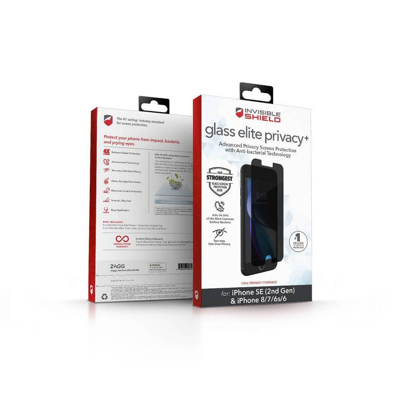 ZAGG Apple iPhone SE (2nd/3rd generation)/8/7 InvisibleShield Glass+ Privacy Screen Protector