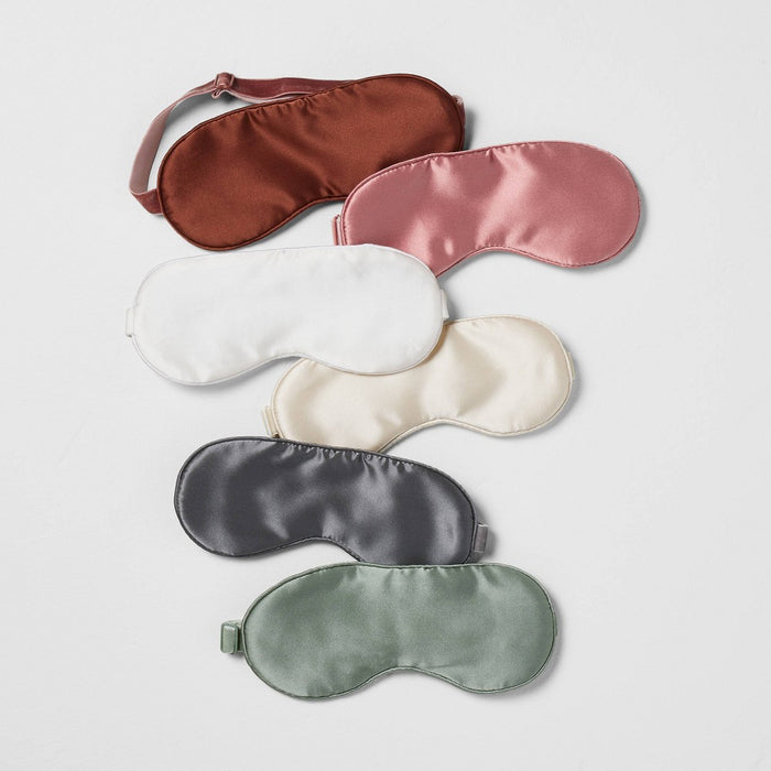 Solid Silk Eye Mask Dark Gray - Casaluna
