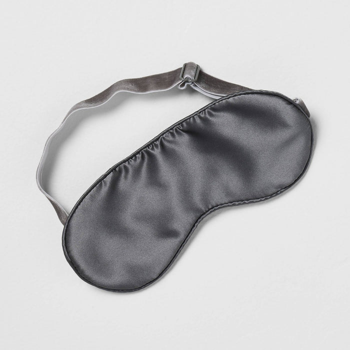 Solid Silk Eye Mask Dark Gray - Casaluna