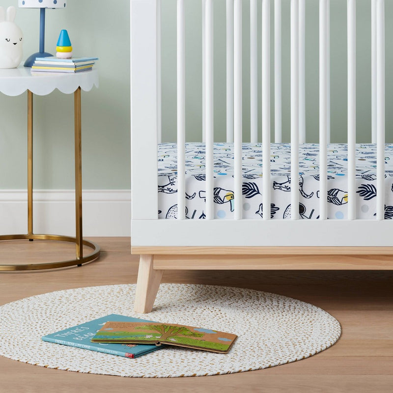 Fitted Crib Sheet Gone Wild - Cloud Island Navy