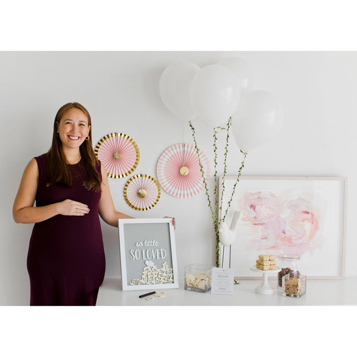 Pearhead Little Wishes Signature Guestbook Photo Frame - Gray/White