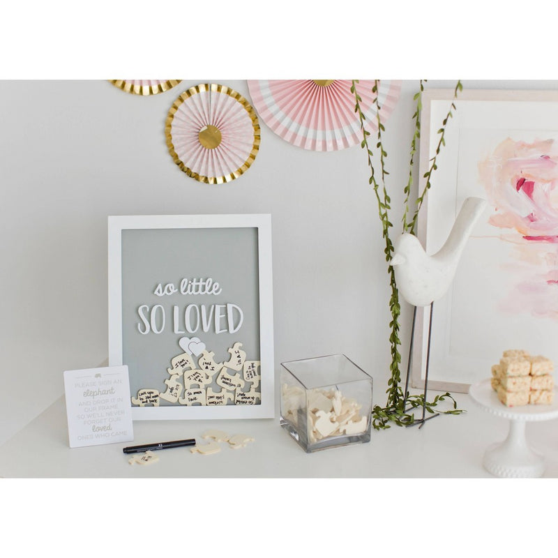 Pearhead Little Wishes Signature Guestbook Photo Frame - Gray/White