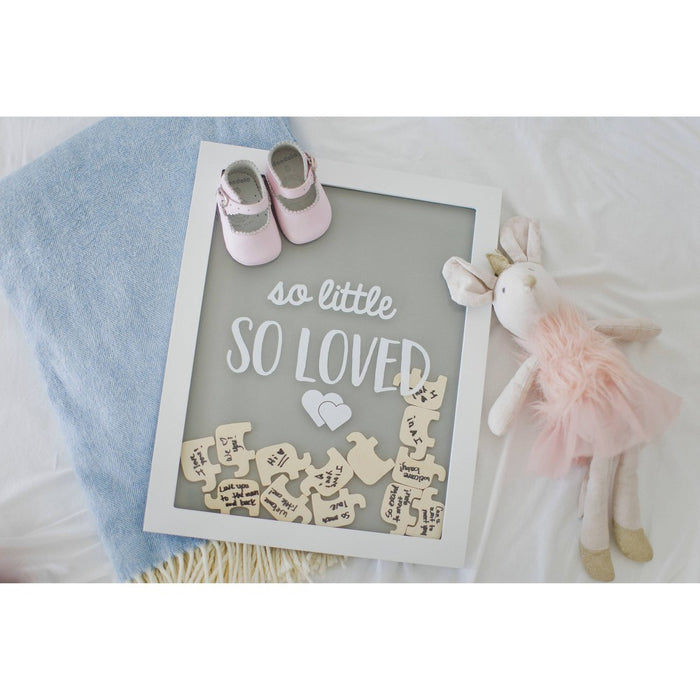 Pearhead Little Wishes Signature Guestbook Photo Frame - Gray/White