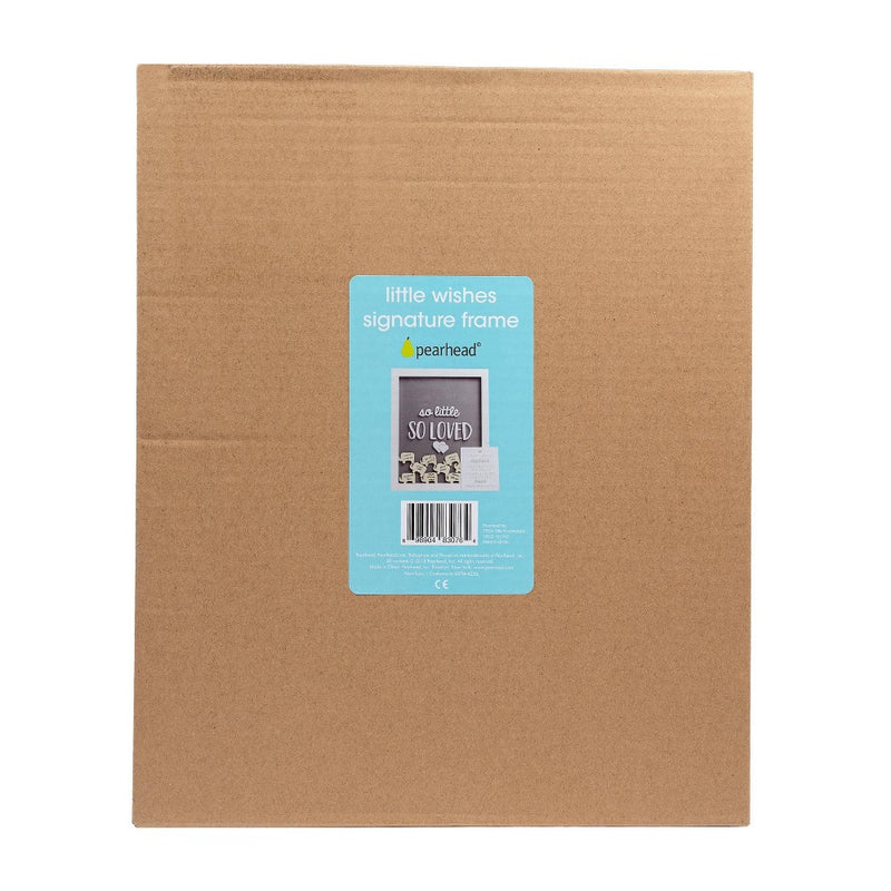 Pearhead Little Wishes Signature Guestbook Photo Frame - Gray/White