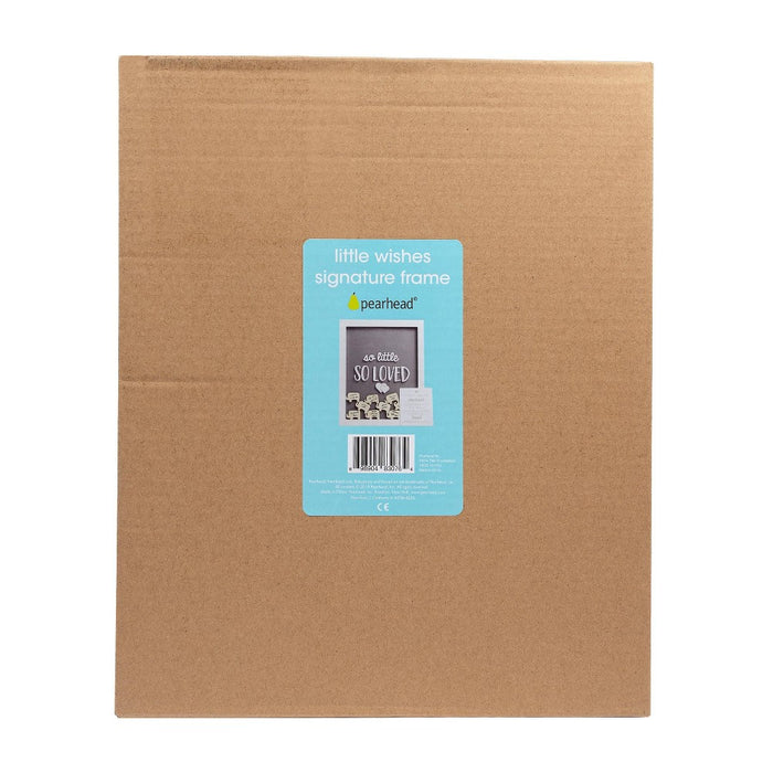 Pearhead Little Wishes Signature Guestbook Photo Frame - Gray/White