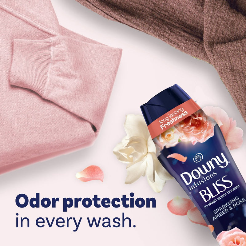Downy Infusions Bliss Sparkling Amber & Rose In-Wash Scent Booster Beads - 18.2oz