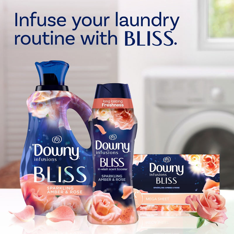Downy Infusions Bliss Sparkling Amber & Rose In-Wash Scent Booster Beads - 18.2oz