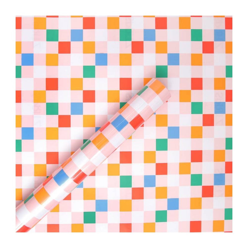 Kids' Birthday Gift Wrap Check Printed Pattern - Spritz (LOCAL PICKUP ONLY)