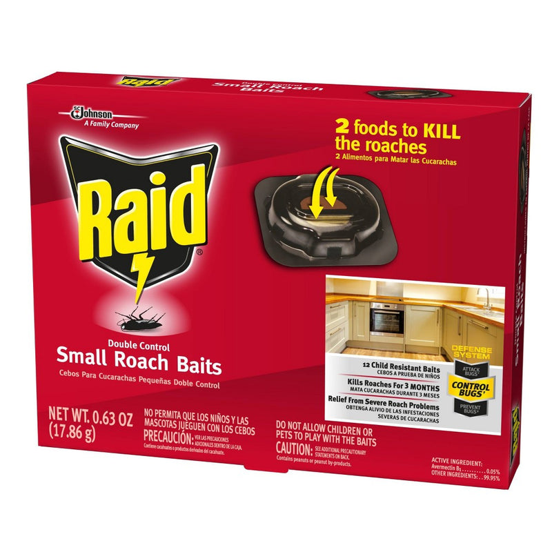 Raid Small Roach Baits Double Control - 12ct