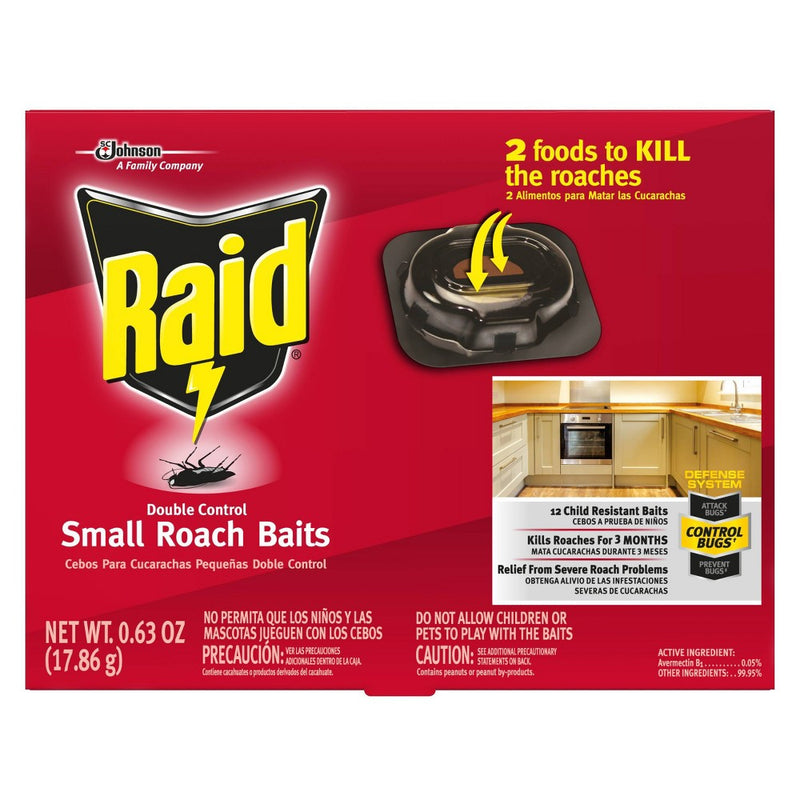 Raid Small Roach Baits Double Control - 12ct