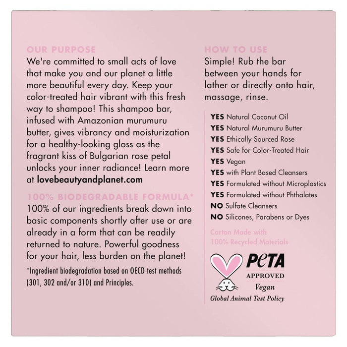 Love Beauty and Planet Muru Muru Shampoo Bar - 4oz