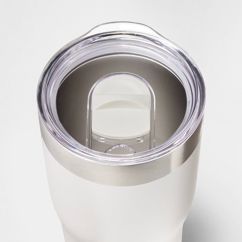 30oz Stainless Steel Straw Tumbler Cream - Embark