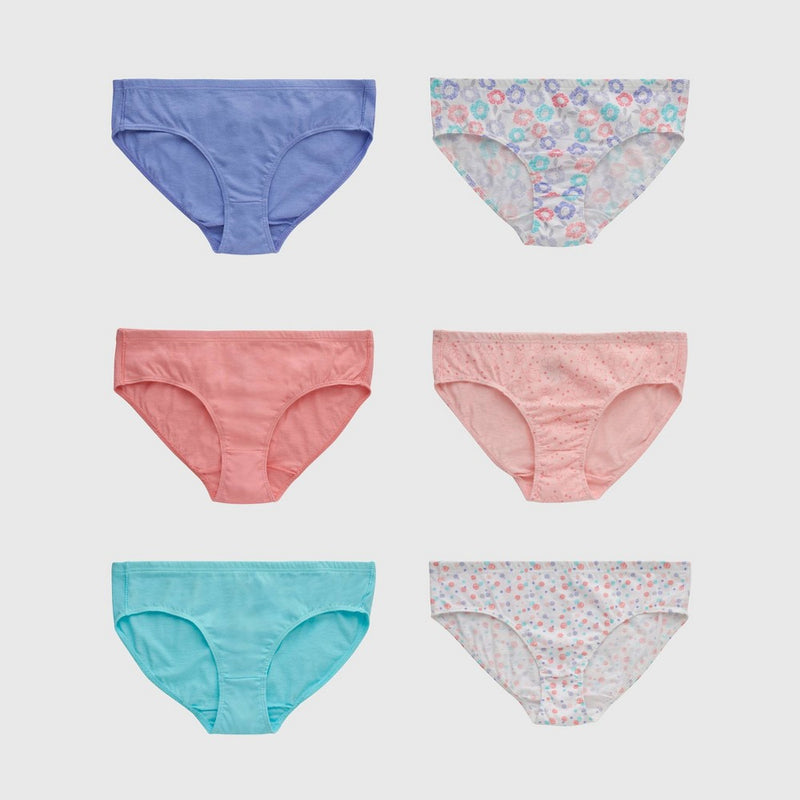 Hanes Premium Girls' 6pk Comfort Hipster - Colors May Vary 8